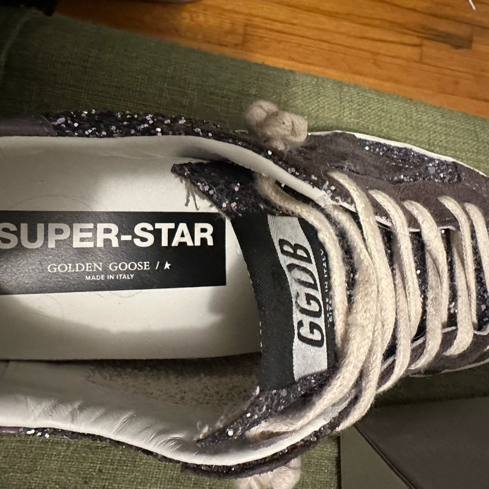 Purple glitter golden goose sneakers. Size 38. - Picture 6 of 10